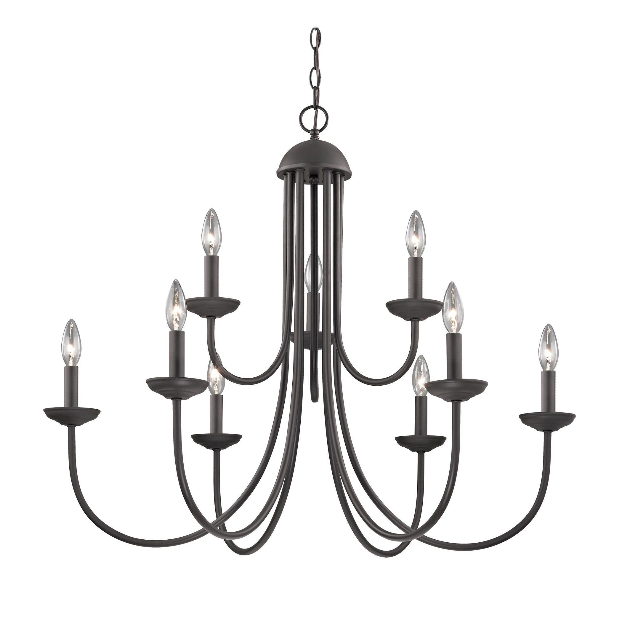 Cornerstone Williamsport 9 Light Chandelier In Oil Rubbed Bronze (Oil Rubbed Bronze Finish, 60 Candelabra Bulb) - Chandeliers For Bedrooms by Overstock.com