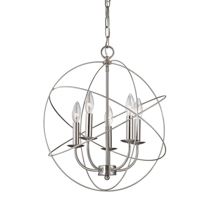 Cornerstone Williamsport 5 Light Chandelier In Brushed Nickel