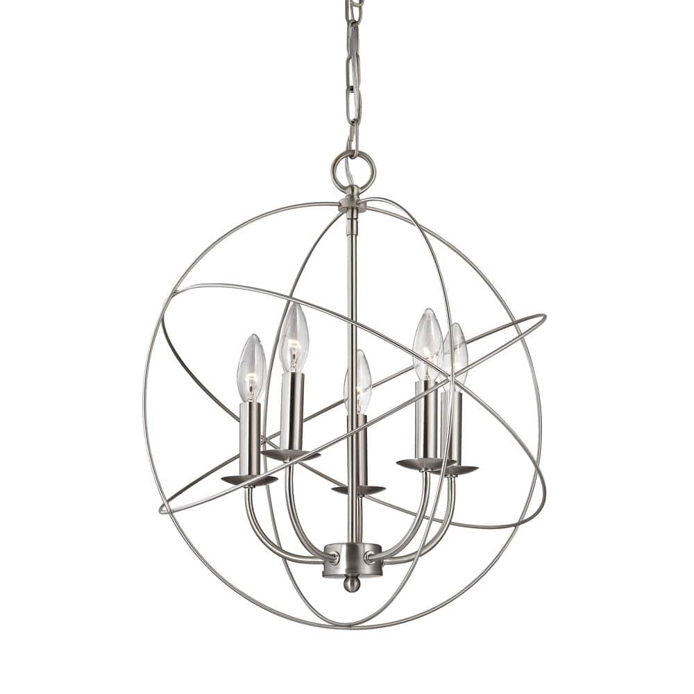 Cornerstone Williamsport 5 Light Chandelier In Brushed Nickel