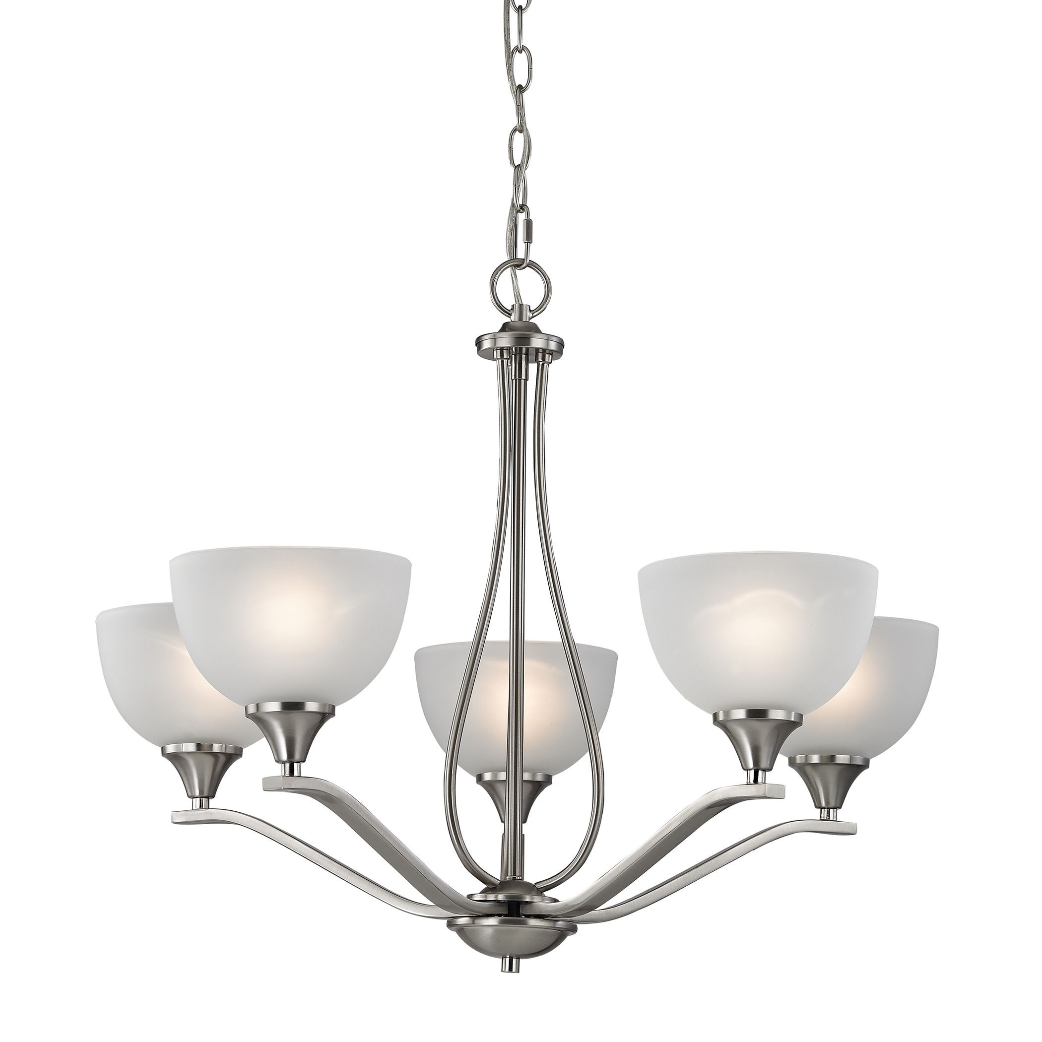 Cornerstone Bristol Lane 5 Light Chandelier In Brushed Nickel (Brushed Nickel Finish, 100 Medium Bulb) - Chandeliers For Bedrooms by Overstock.com