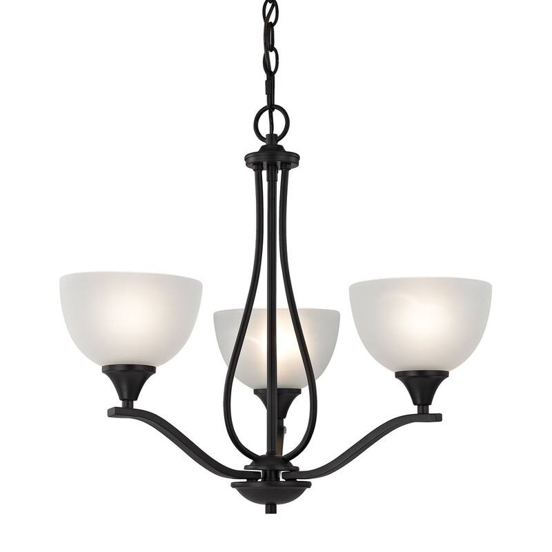 Elk Home Bristol Lane Oiled Bronze With White Glass Shade Chandelier