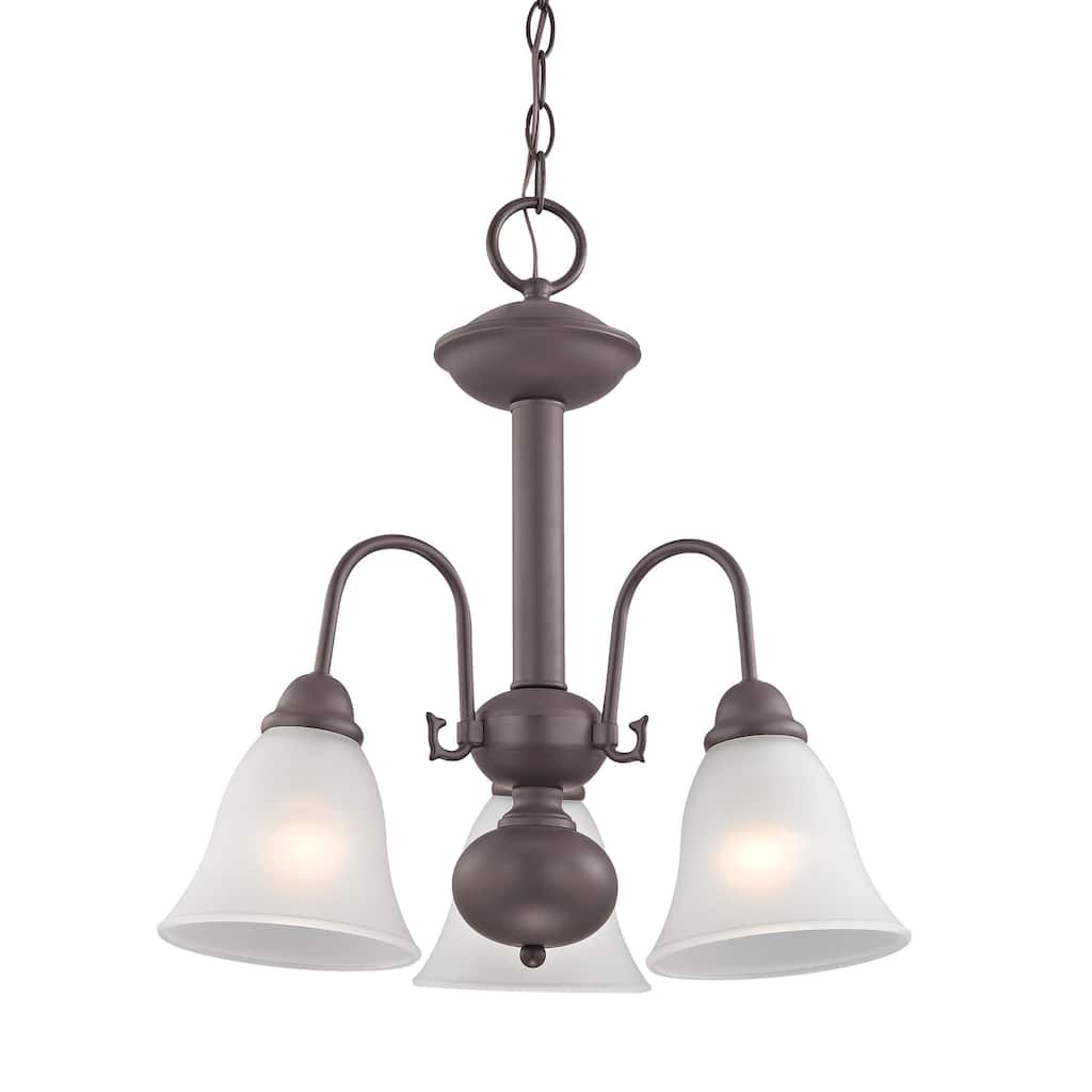 Elk Home Bellingham Oiled Bronze With White Glass Shade Chandelier
