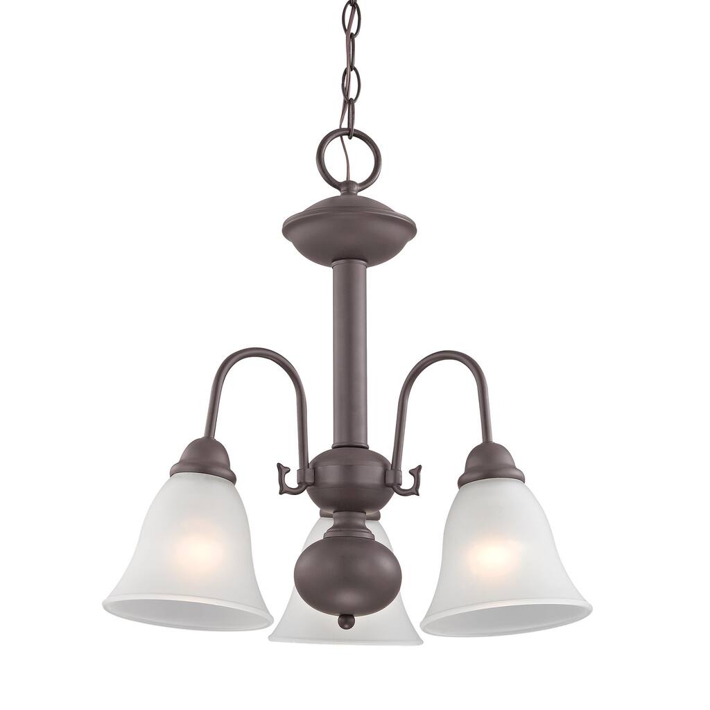 Elk Home Bellingham Oiled Bronze With White Glass Shade Chandelier