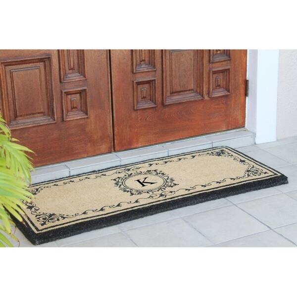 Shop Coco Fibre Extra Thick Double Doormat Monogrammed 2 X 4 9