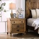 preview thumbnail 3 of 12, Sierren Country Brown Wood 4-Piece Panel Bedroom Set with USB Port by Furniture of America