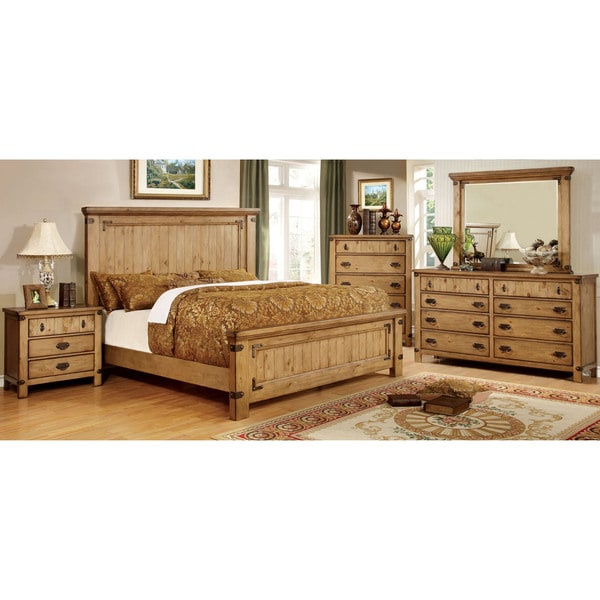 Furniture of America Sierren Country Style 4-piece Bedroom Set - Free ...