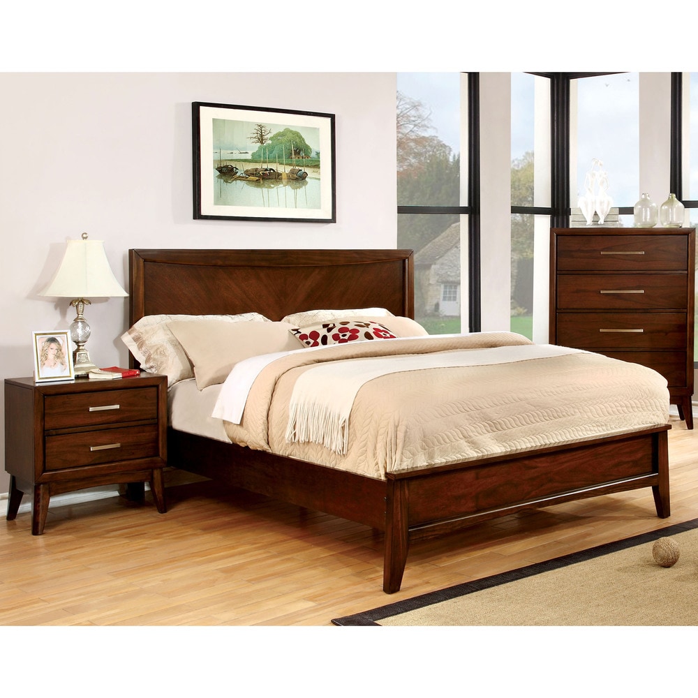 Furniture Of America Furniture Of America Kasten Modern 3 Piece Brown Cherry Bedroom Set California King From Overstock Com Daily Mail