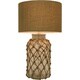 decor therapy seeded glass table lamp with rope ne