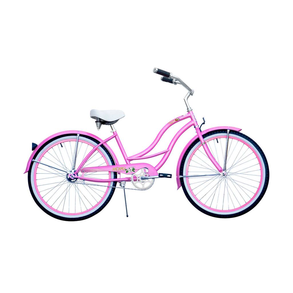 Micargi Tahiti 26-inch Pink with Pink Rim Beach Cruiser