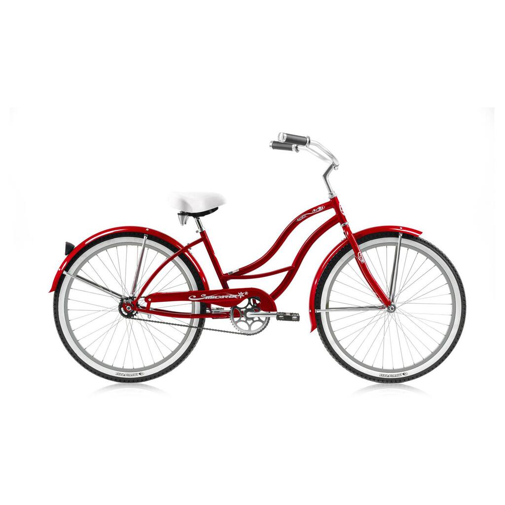 Micargi Tahiti 26-inch Red with Red Rims Beach Cruiser