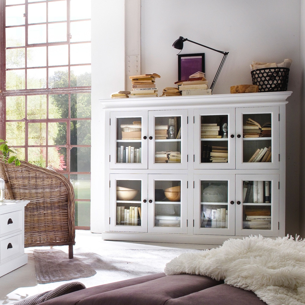 The Gray Barn Lands Deerpark Mahogany Pantry with 8 Shelves (White) (White)