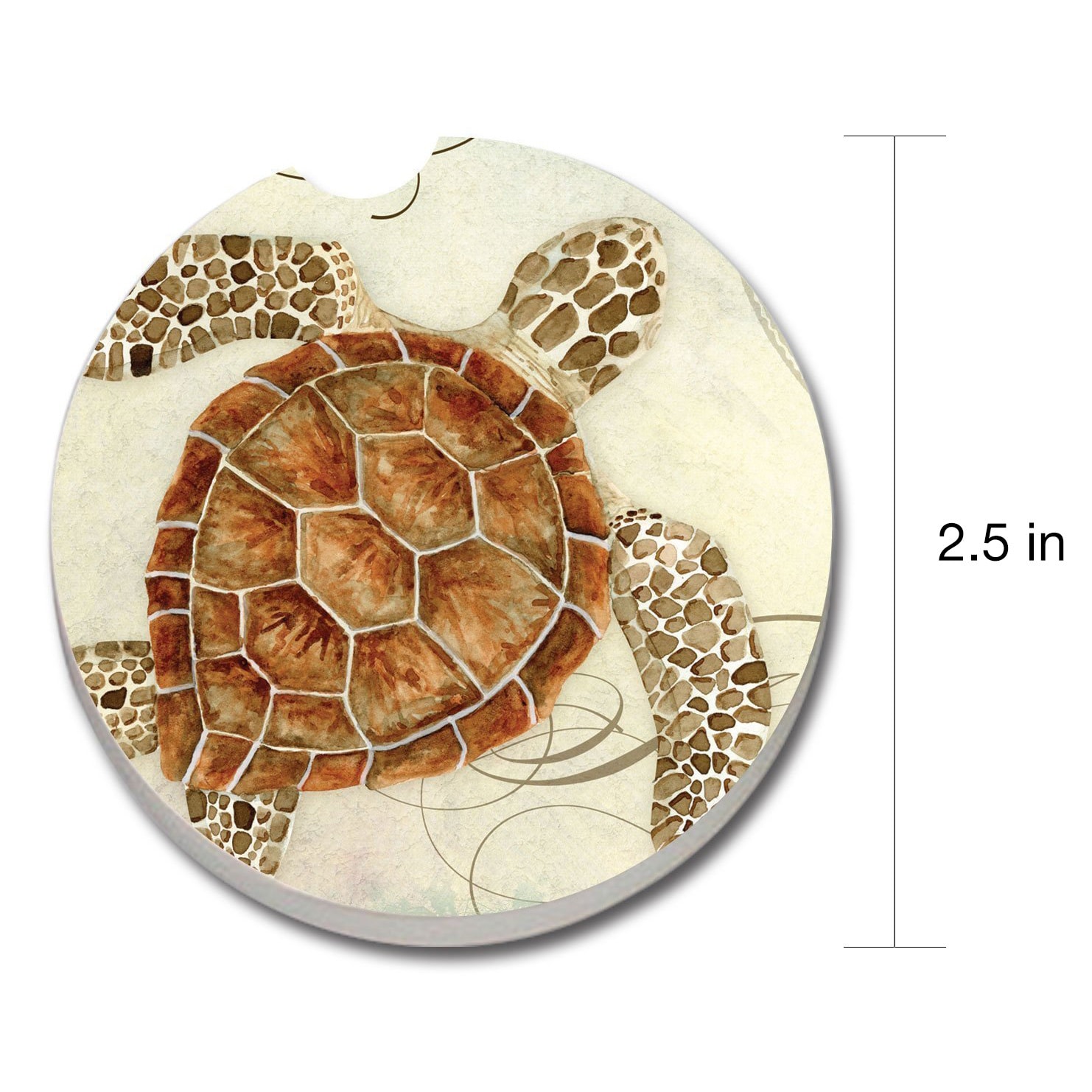 Counterart Absorbent Stone Car Coaster Sea Turtle Set Of 2 4x6 Overstock 10266578