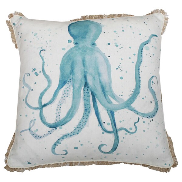 Thro by Marlo Lorenz Ozwald Octopus Splatter Printed 20-inch Throw Pillow