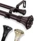 preview thumbnail 1 of 2, InStyleDesign Floweret 1 Inch Diameter Adjustable Double Curtain Rod