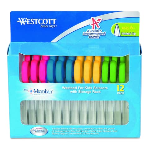 Left Handed General Office Supplies Our Best Westcott Kids Scissors With Antimicrobial Protection Pack Of 12