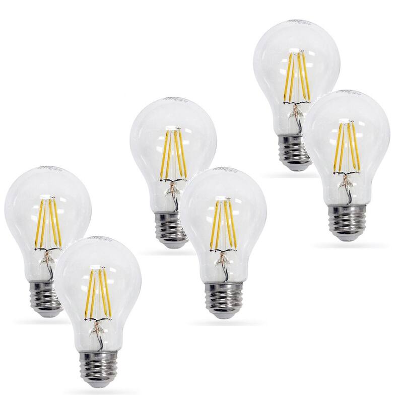 Artiva USA LED Filament Light Bulb 2700K Warm Light True 360-degree Beam Angle (Set of 6)