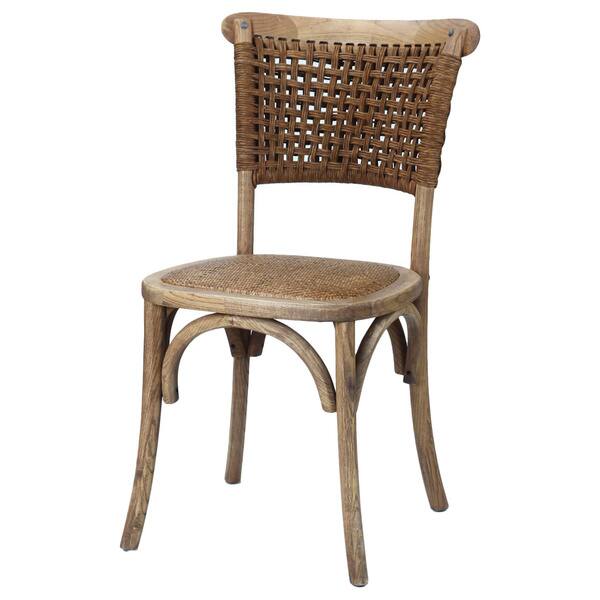 Adeco Elm Wood Vintage Style Dining Chairs With Rattan Cane Seat And Woven Paper Rope Back Overstock 10267493 Wide range of dining chairs available to buy today at dunelm, the uk's largest homewares and soft furnishings store. usd
