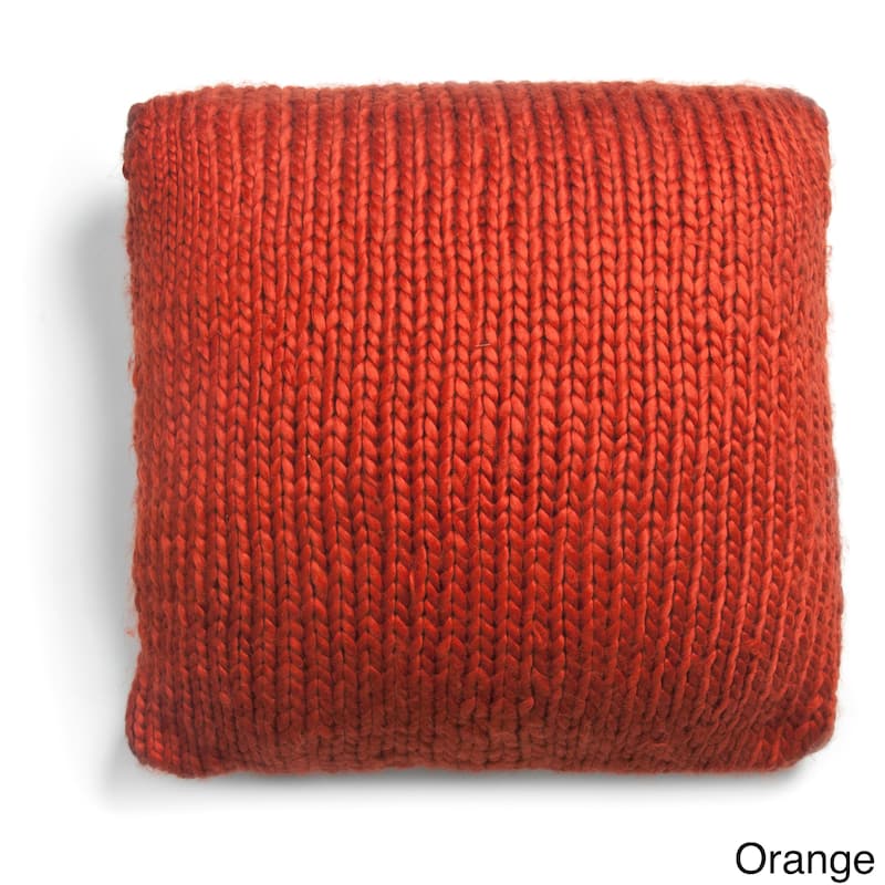 Raphael Knit Decorative 20-inch Throw Pillow - Orange