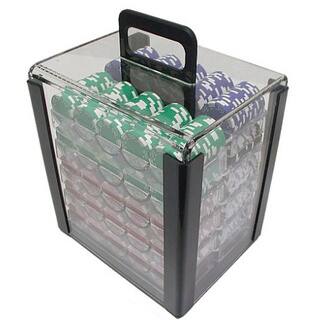 Clear 1000-pc Poker Chip Capacity Carrier