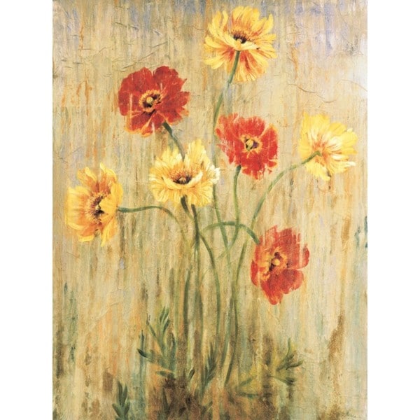 liz Jardine Poppy Serenade 30 x 40 Gallery Wrap Canvas  