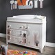 preview thumbnail 2 of 2, South Shore Cotton Candy Changing Table with Removable Top and Magic Forest Ottograff
