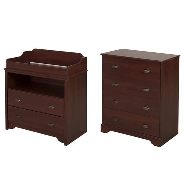 slide 2 of 10, South Shore Fundy Tide Changing Table and 4-drawer Chest