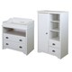 preview thumbnail 2 of 2, South Shore Fundy Tide Changing Table and Armoire with Drawers White - White Finish