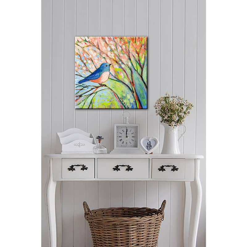 Jennifer Lommers 'Blue Bird' Giclee Print Canvas Wall Art