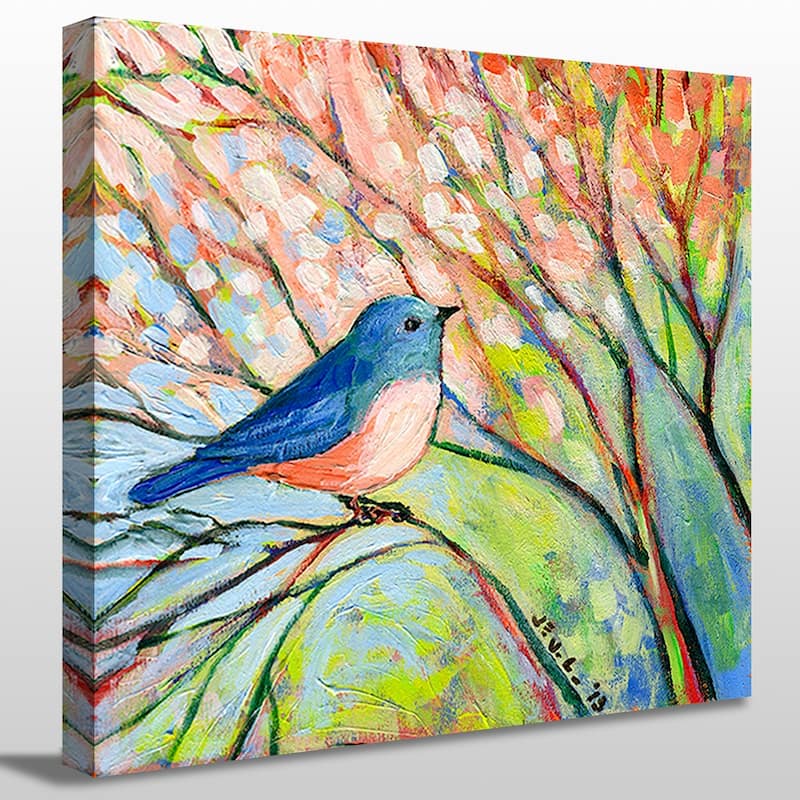 Jennifer Lommers 'Blue Bird' Giclee Print Canvas Wall Art