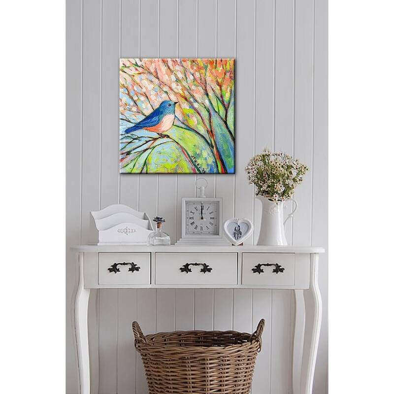 Jennifer Lommers 'Blue Bird' Giclee Print Canvas Wall Art