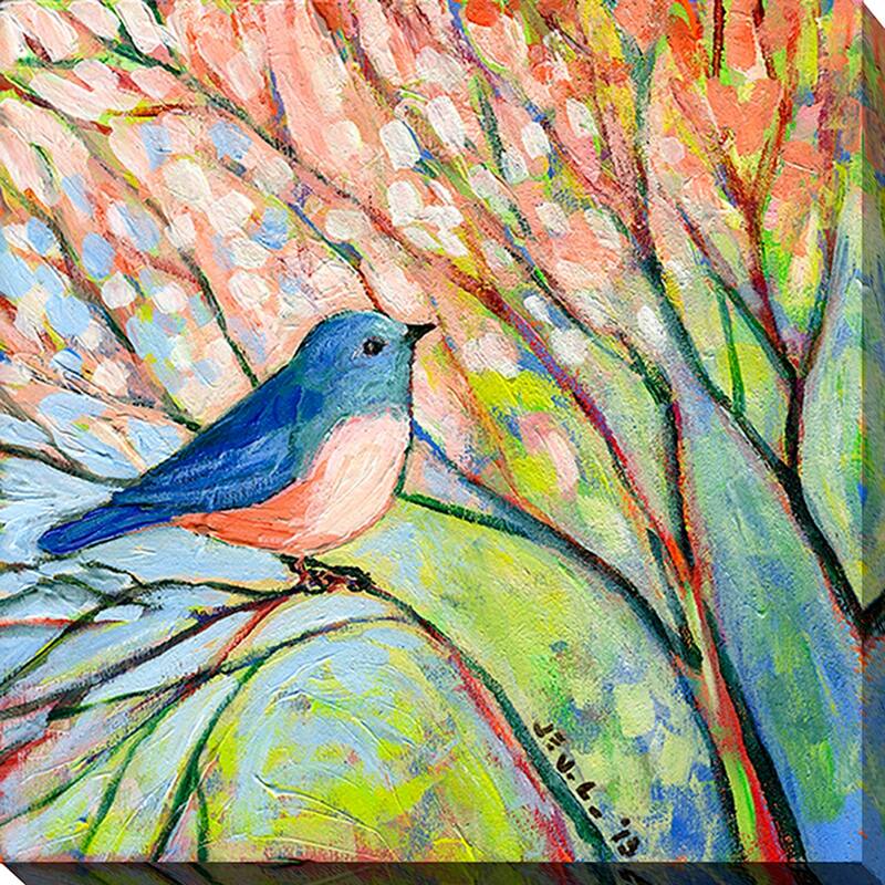 Jennifer Lommers 'Blue Bird' Giclee Print Canvas Wall Art - 18 x 18