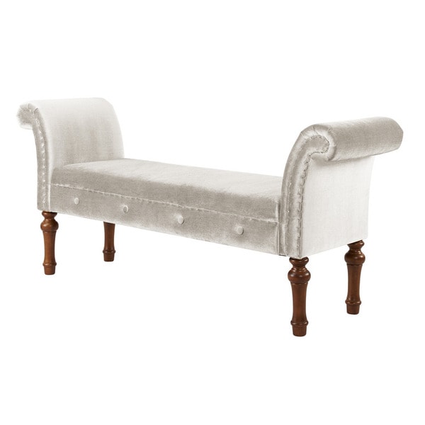 Jennifer Taylor Home Elise Cream Roll Arm Bench   17389842  