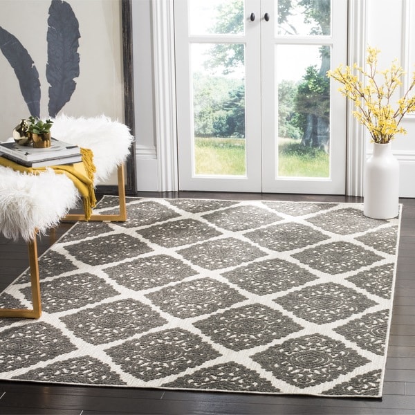 Safavieh Cottage Cream/ Grey Rug - 6'7 x 9'6