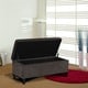 preview thumbnail 9 of 11, Adeco Tufted Fabric Lift Top Storage Bench