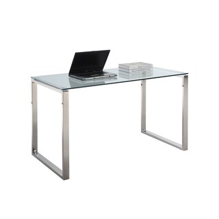 Somette Gloss White Home Office Computer Desk