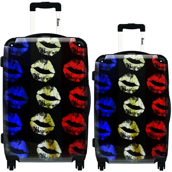 iKase Lips 2-piece Hardside Spinner Luggage Set - Free Shipping Today ...