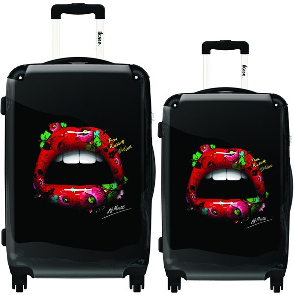 iKase Tattoo Lips 2-piece Hardside Spinner Luggage Set - Free Shipping ...