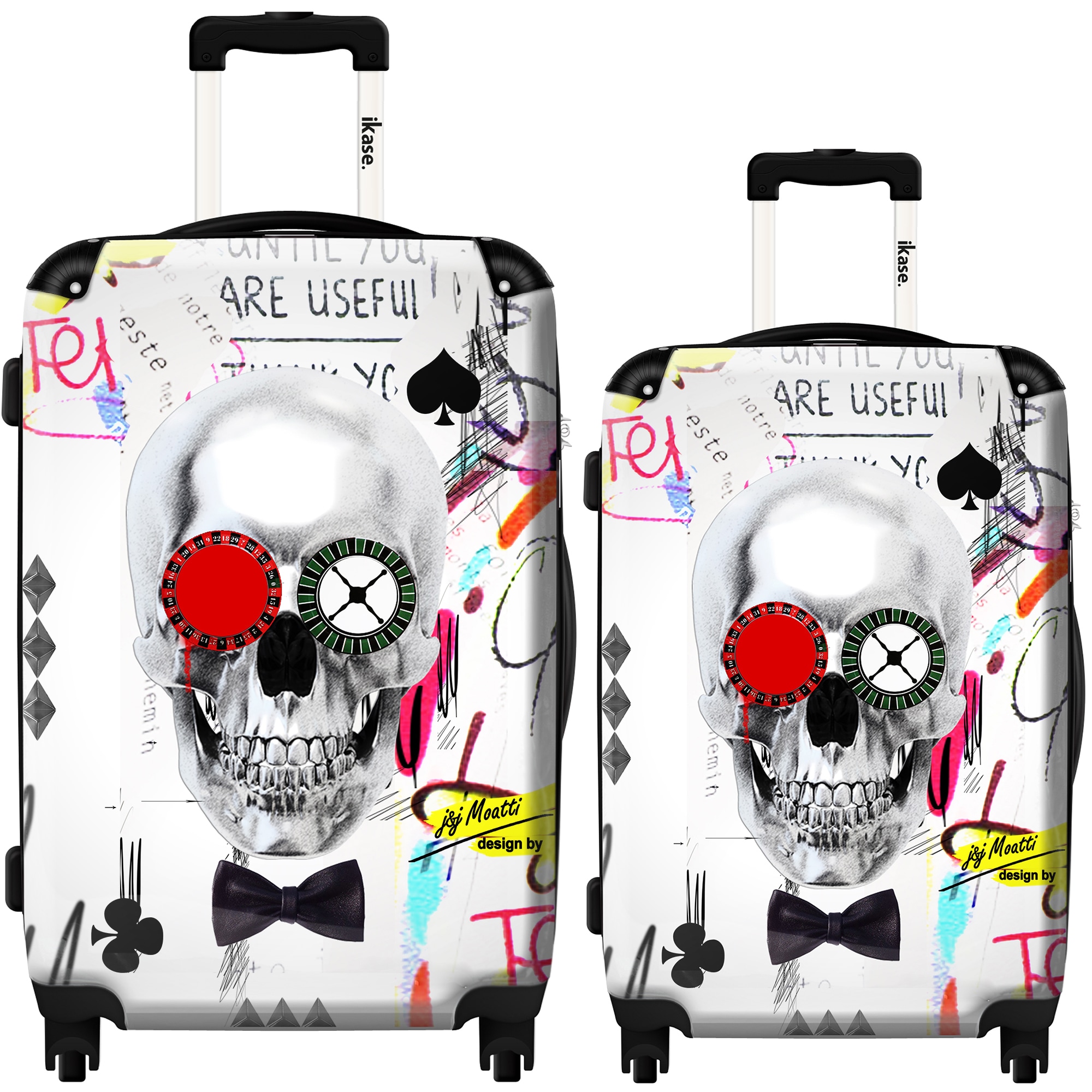 skull luggage set