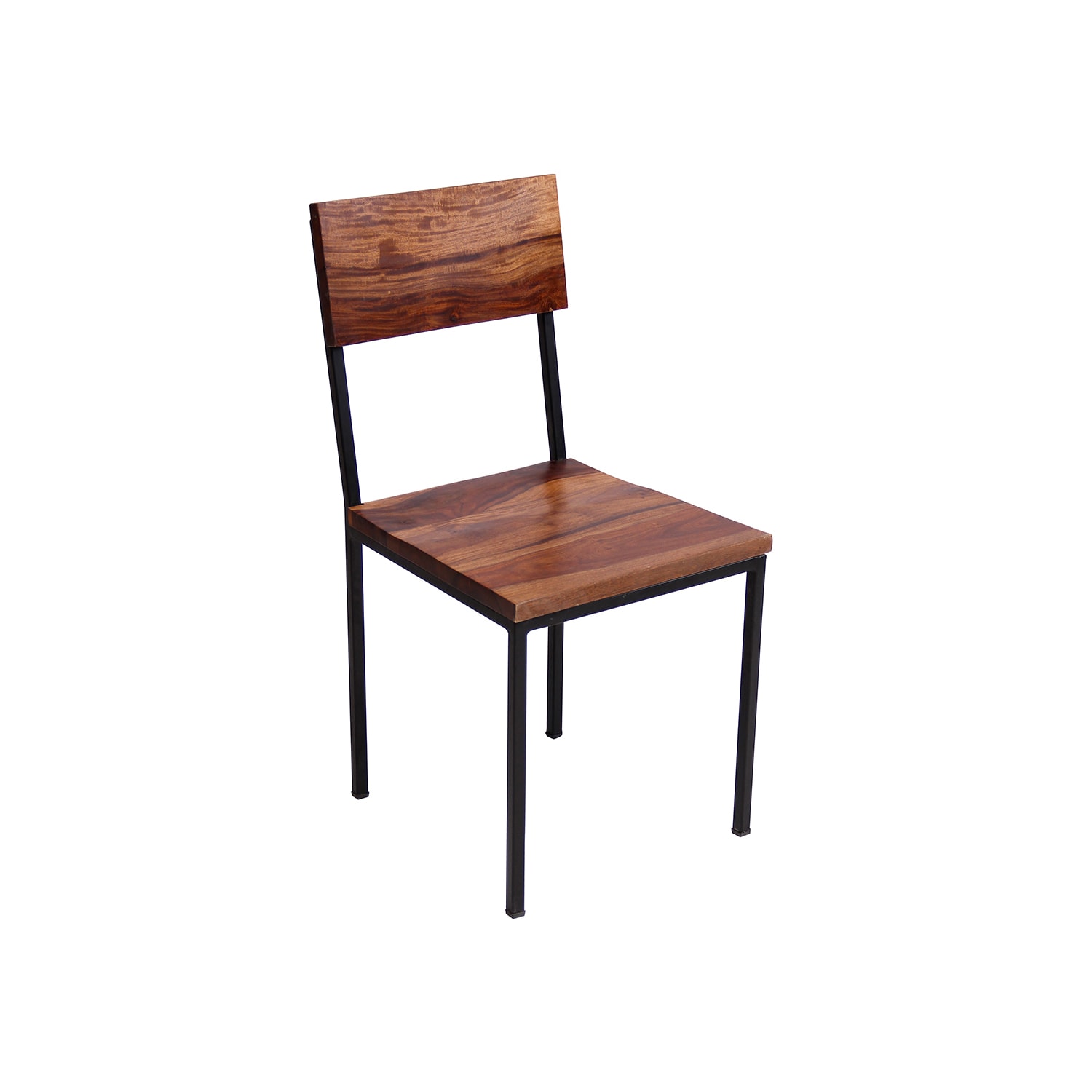 Handmade Seesham Wood and Metal Chair, Set of 2 (India) - On