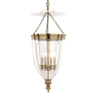 Hudson Valley Hanover 4-light Pendant, Aged Brass