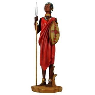 Handmade Alabaster Masai Warrior Figurine (China)