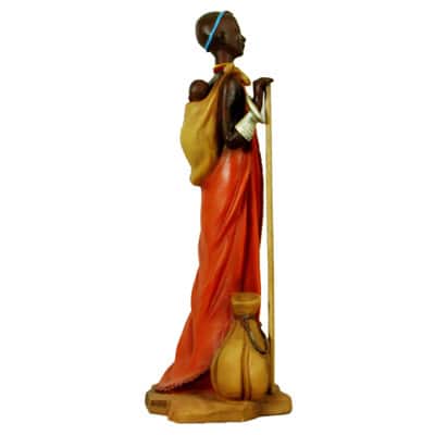 Handmade Masai Woman with Child Figurine (China)