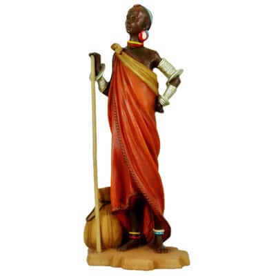 Handmade Masai Woman with Child Figurine (China)