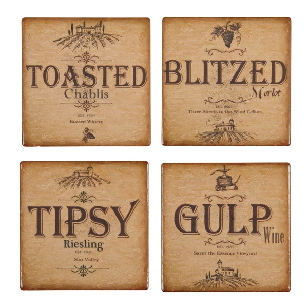 Shop Boston Warehouse Sandstone Coaster Set Free Shipping On Orders