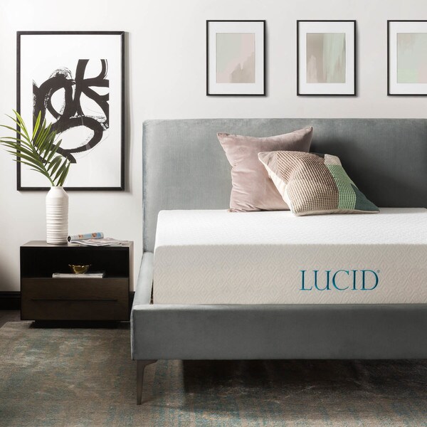 LUCID Comfort Collection 12-inch Queen-size Plush Gel Memory Foam Mattress