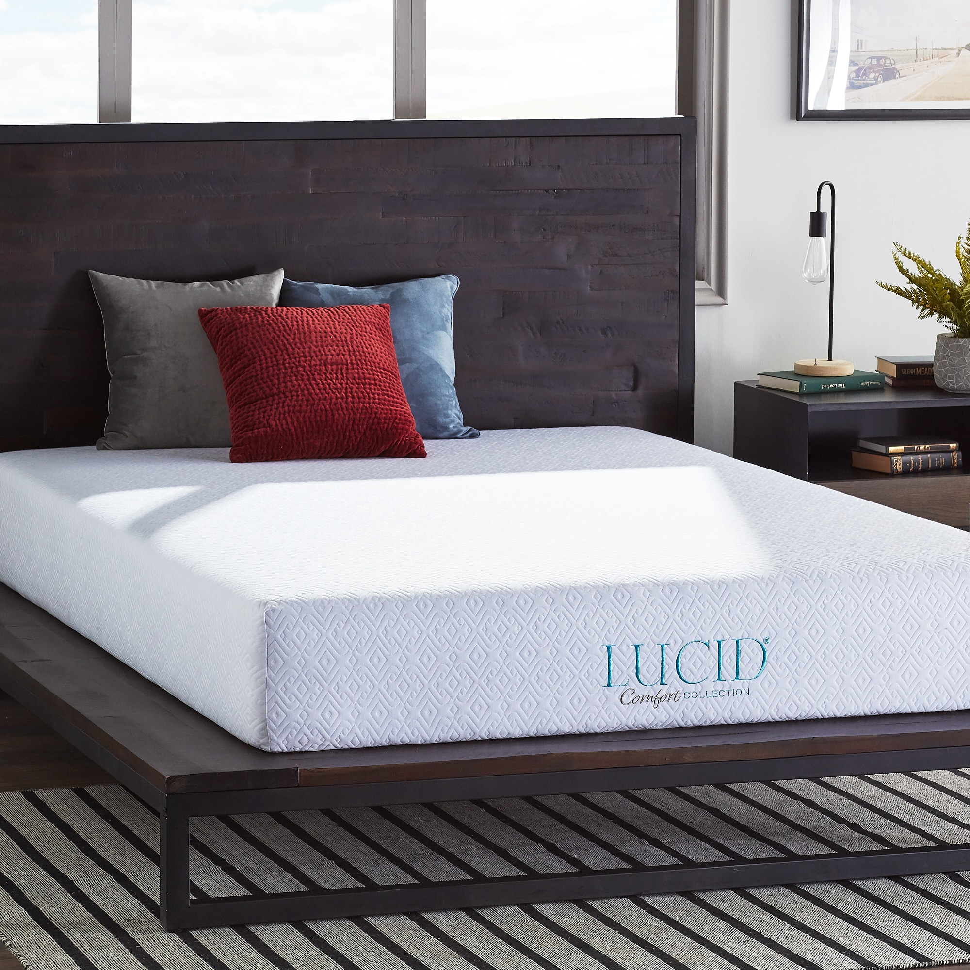 shop-lucid-comfort-collection-10-inch-full-xl-size-gel-memory-foam-mattress-on-sale-free