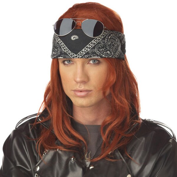 Shop Hollywood Rocker Wig Axl Rose Costume Guns 'n Roses 90's 80's Axel ...
