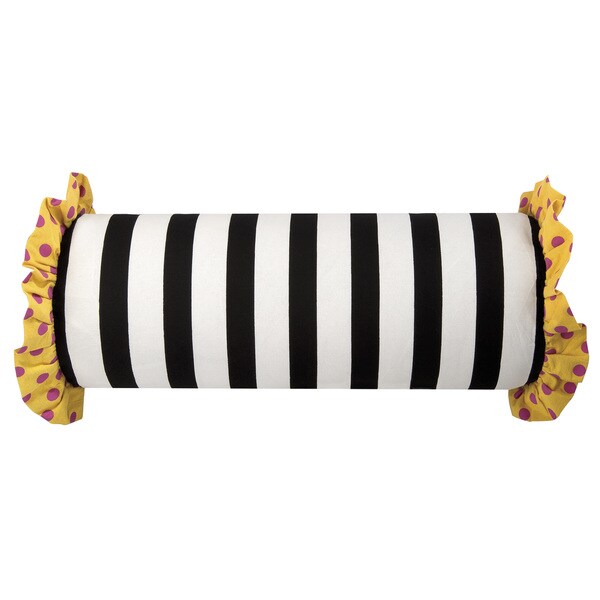 Rizzy Home Black/ Pink Rachel Kate 7-inch x 21-inch Throw Pillow