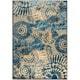 preview thumbnail 1 of 3, Rizzy Home Blue Bellevue Collection Abstract Accent Rug - 6'7" x 9'6"