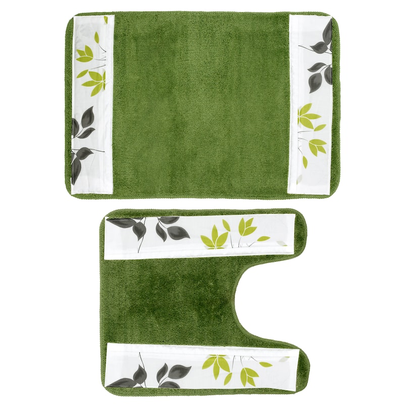 Flor Verde Bath and Contour Rug Set or Separates